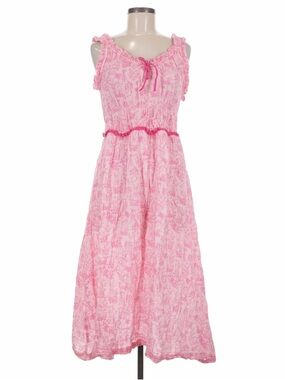 Ruffle Butts Pink Smocked Neckline Dress